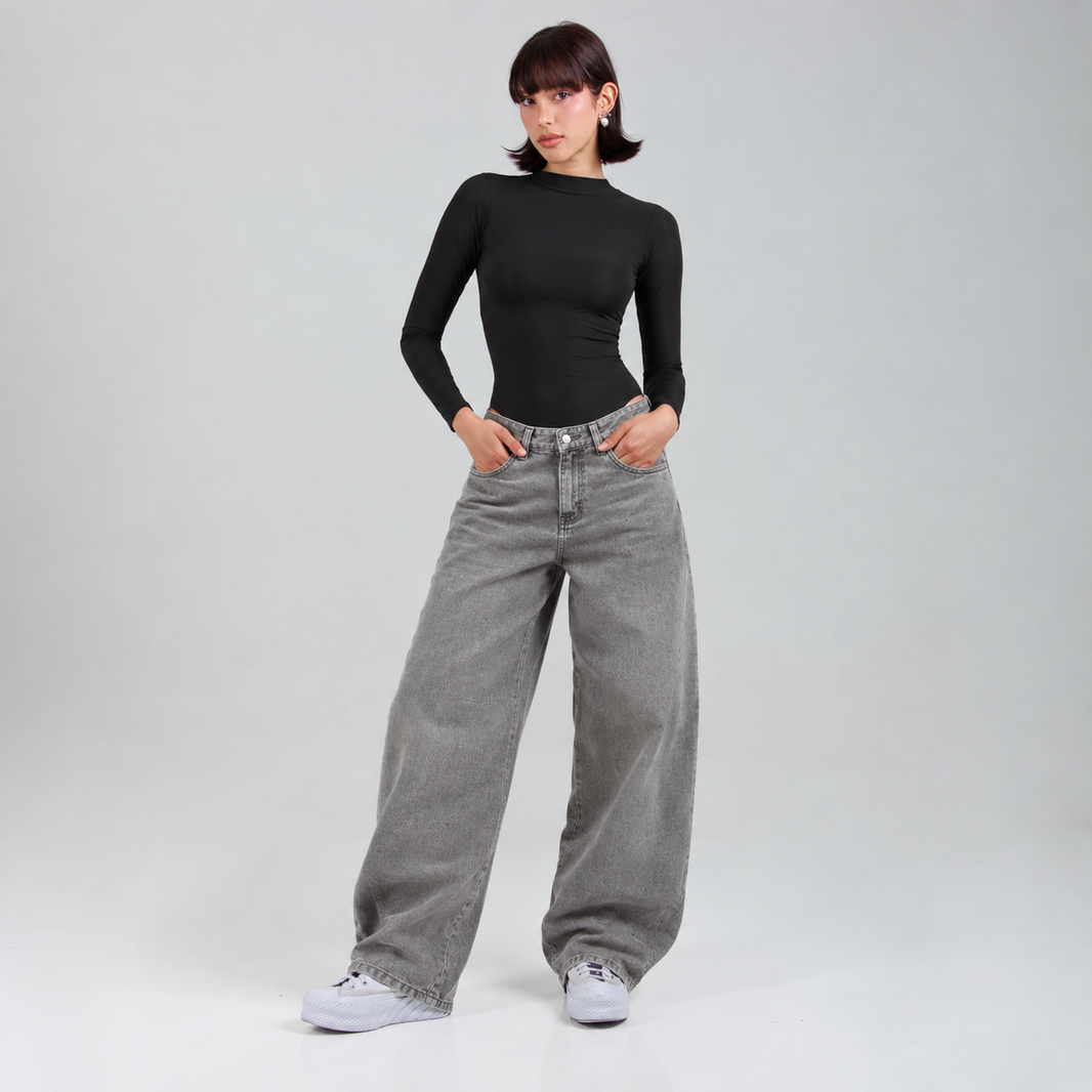 Jean Baggy Verde Ax-3086 Rigido