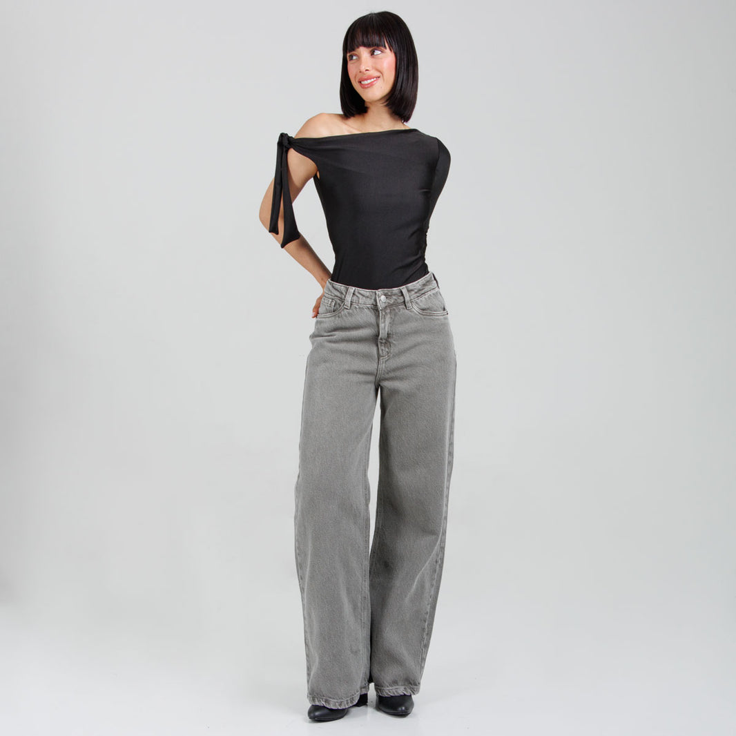 Jean Wide Leg Verde Ax-3091 Rigido