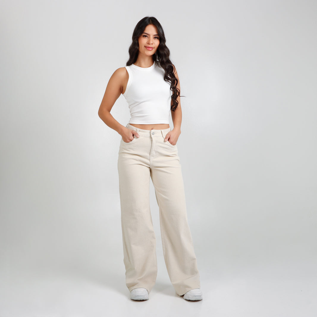 Pantalon Pana Wide Leg Ax-3137 Licrado