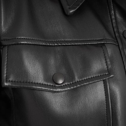 Cazadora Efecto Piel B1707 Negro