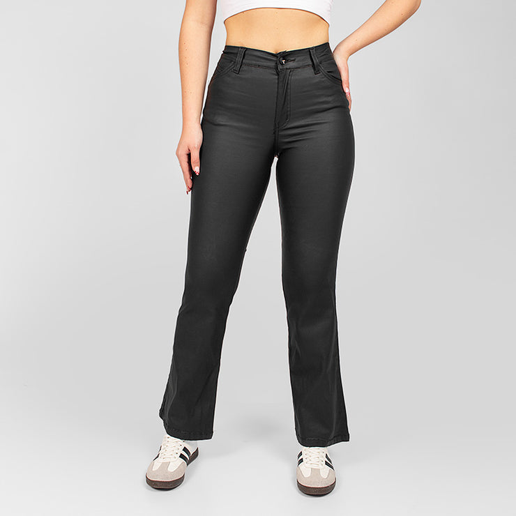 Pantalón efecto piel Flare Ax-2465 Horma Reducida