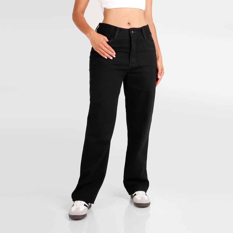 Jeans Axspen Mom Fit 2569 Negro Rigido