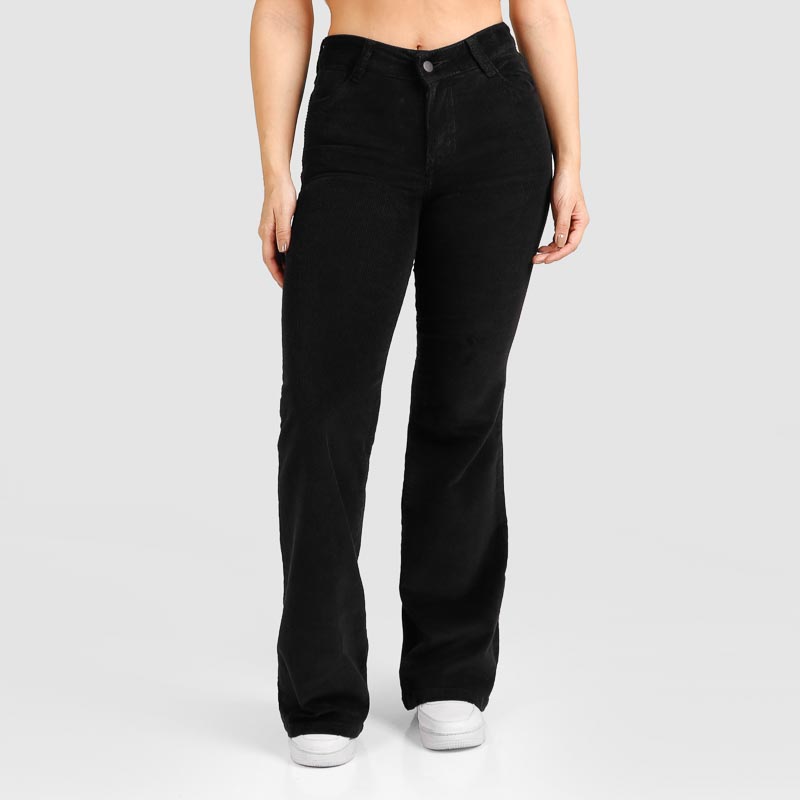 Pantalón Pana Flare Ax-2687 Negro