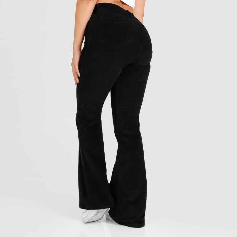 Pantalón Pana Flare Ax-2687 Negro