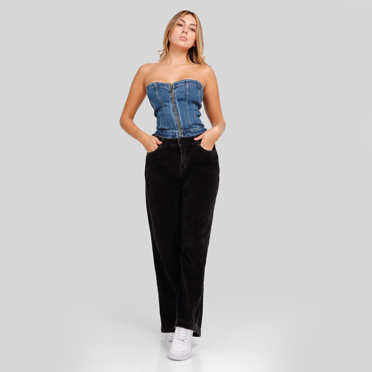 Pantalón en Pana Wide Leg Ax-2725