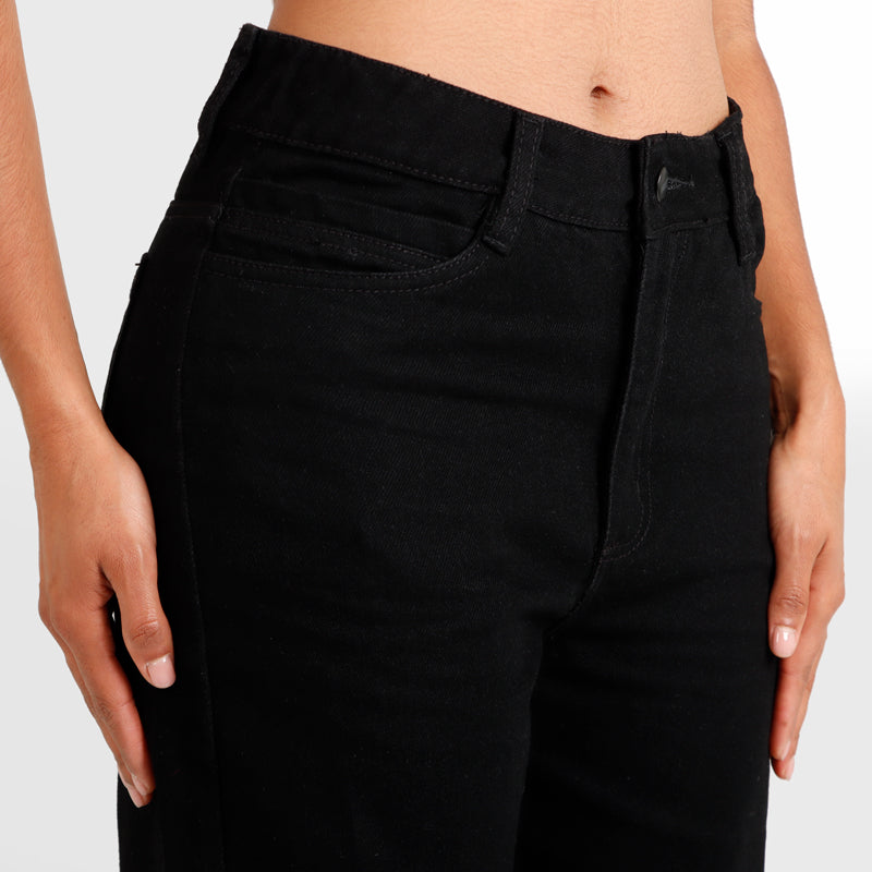 Jeans Axspen Mom Fit 2569 Negro Rigido