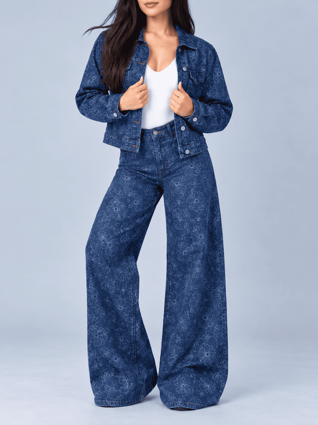 Set Axspen Floral Denim