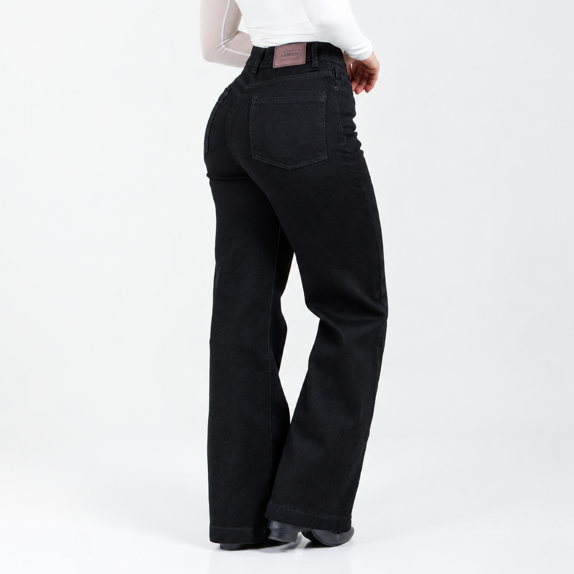 Jean Wide Leg Negro Ax-3174 Licrado