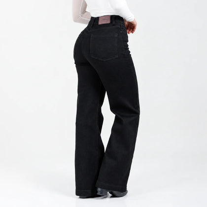 Jean Wide Leg Negro Ax-3174 licrado