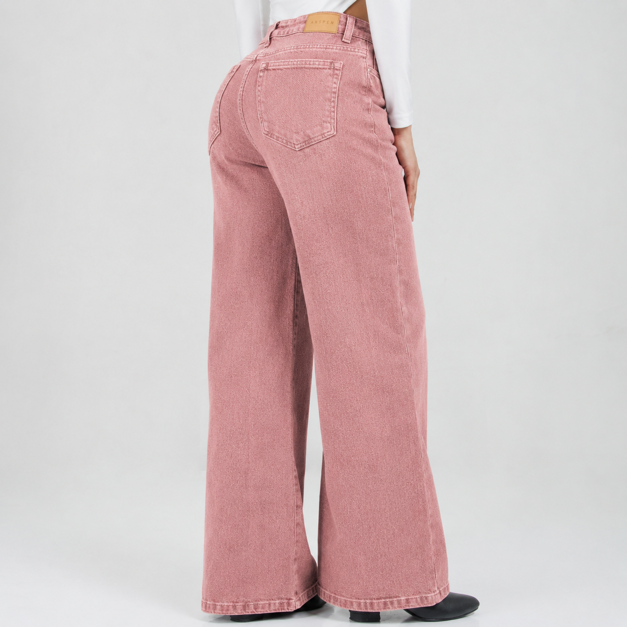 Jean Wide Leg Rosa Ax-3129 Rigido Premium