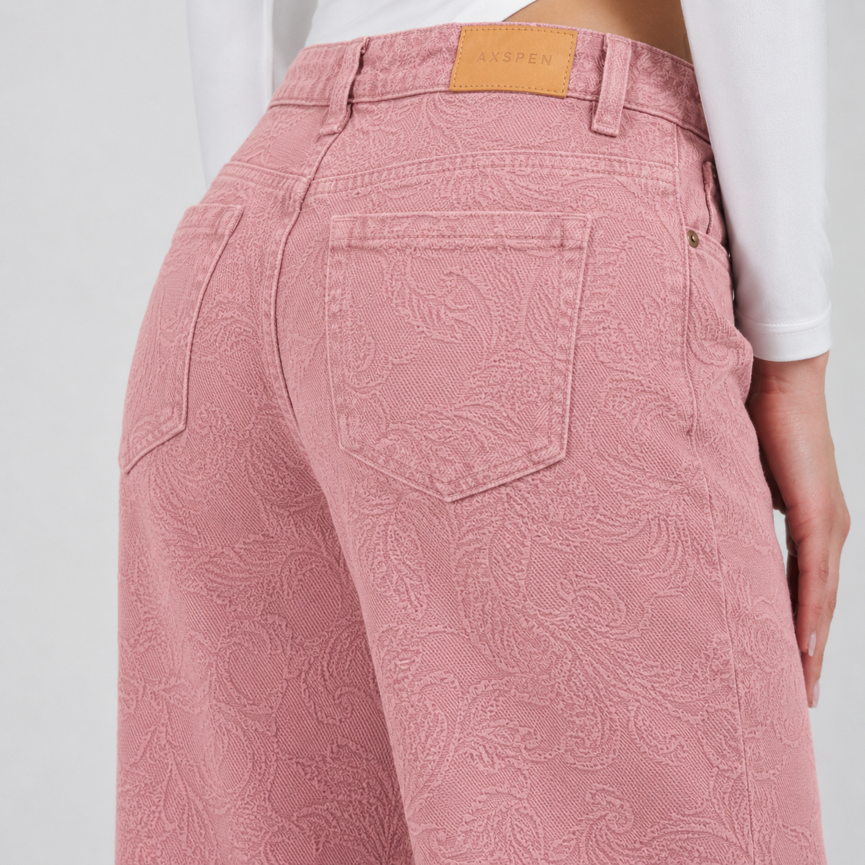 Jean Wide Leg Rosa Ax-3129 Rigido Premium