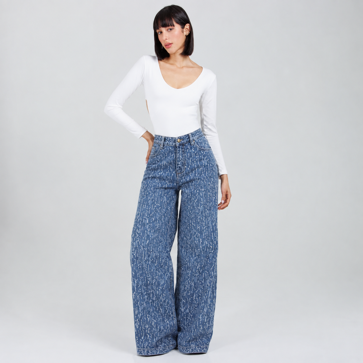 Jean Wide Leg Ax-3141 Rigido Premium