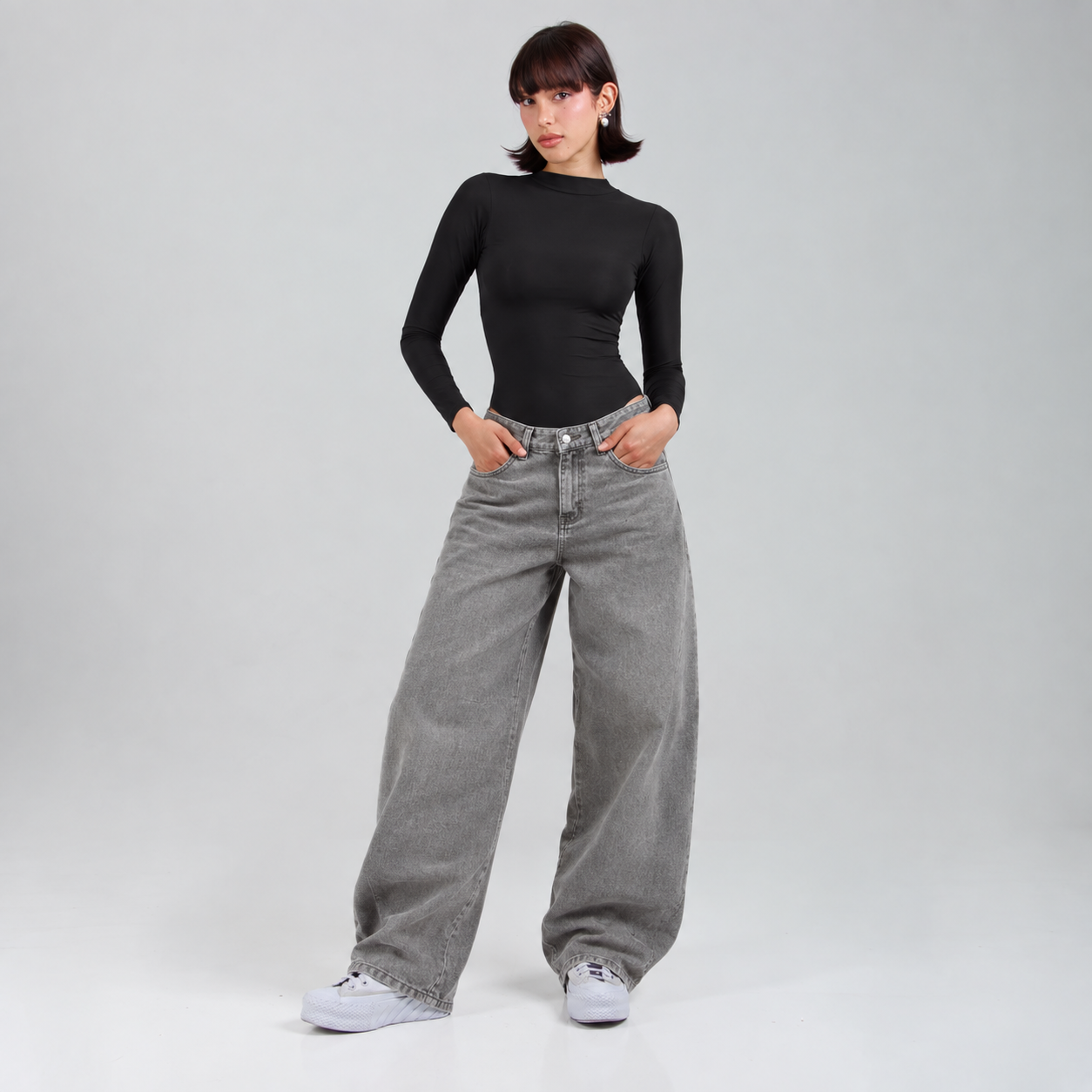 Jean Baggy Verde Ax-3086 Rigido