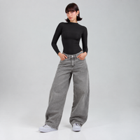 Jean Baggy Verde Ax-3086 Rigido