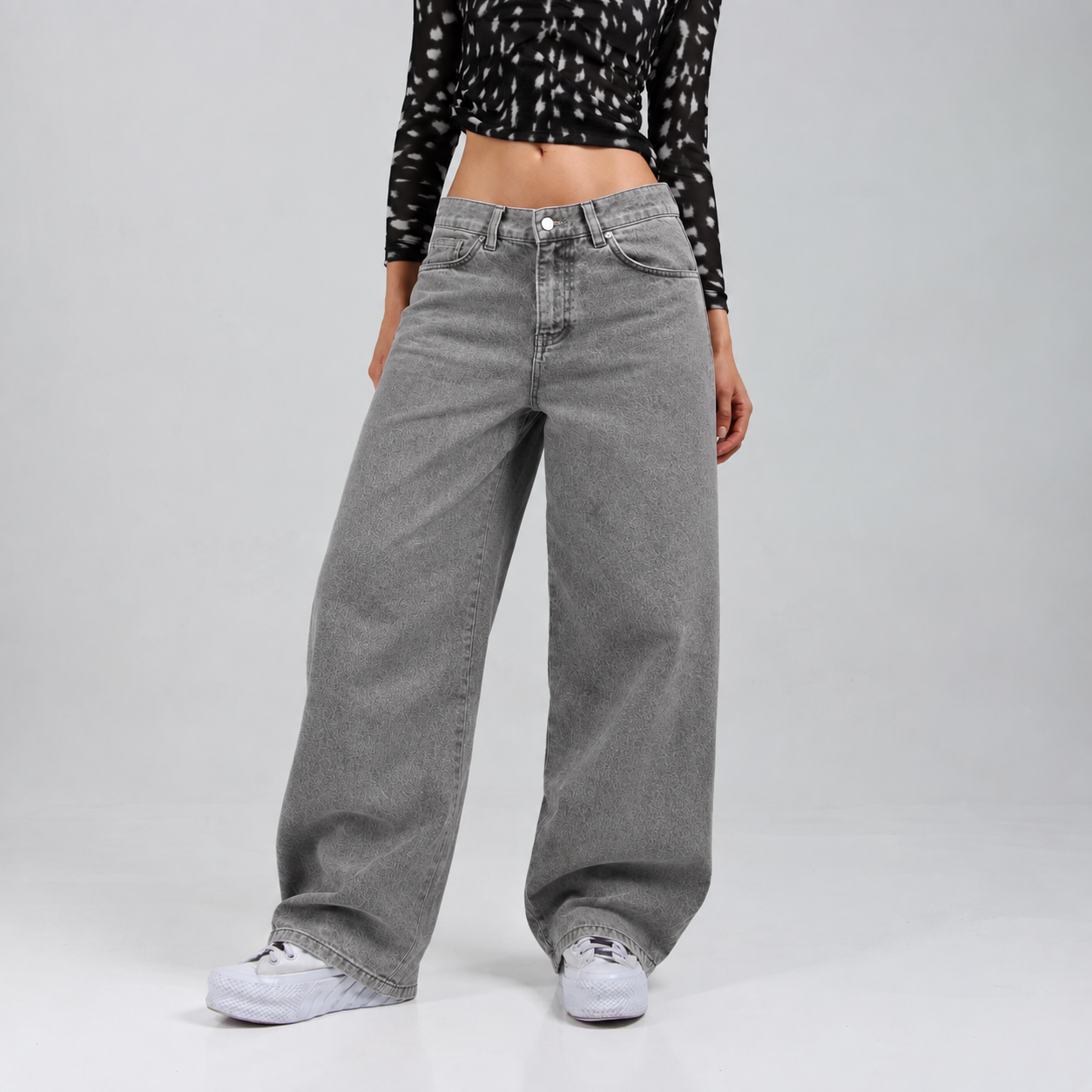 Jean Baggy Verde Ax-3086 Rigido
