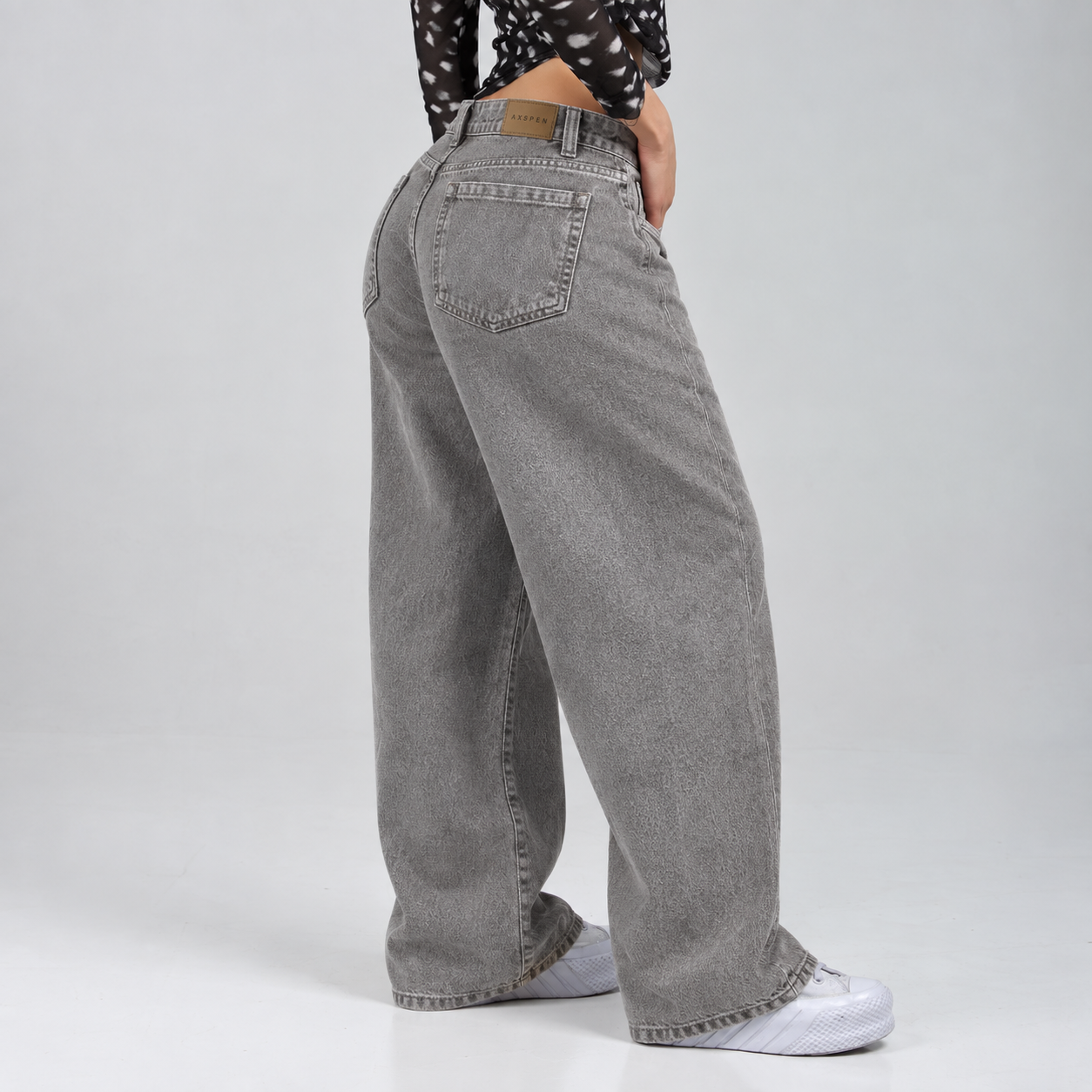 Jean Baggy Verde Ax-3086 Rigido