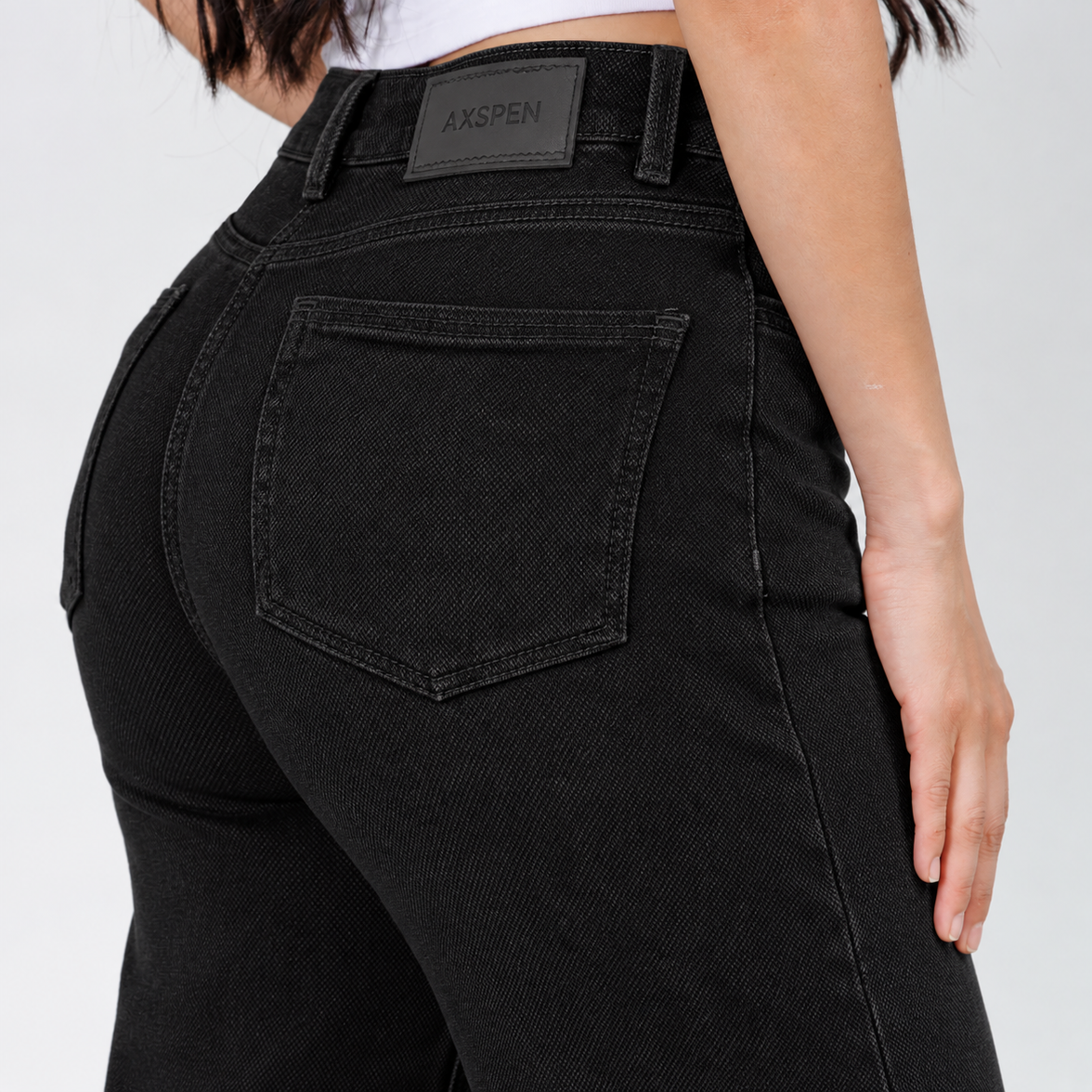 Jean Wide Leg Negro Ax-3206 Licrado