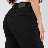 Jean Wide Leg Negro Ax-3206 Licrado