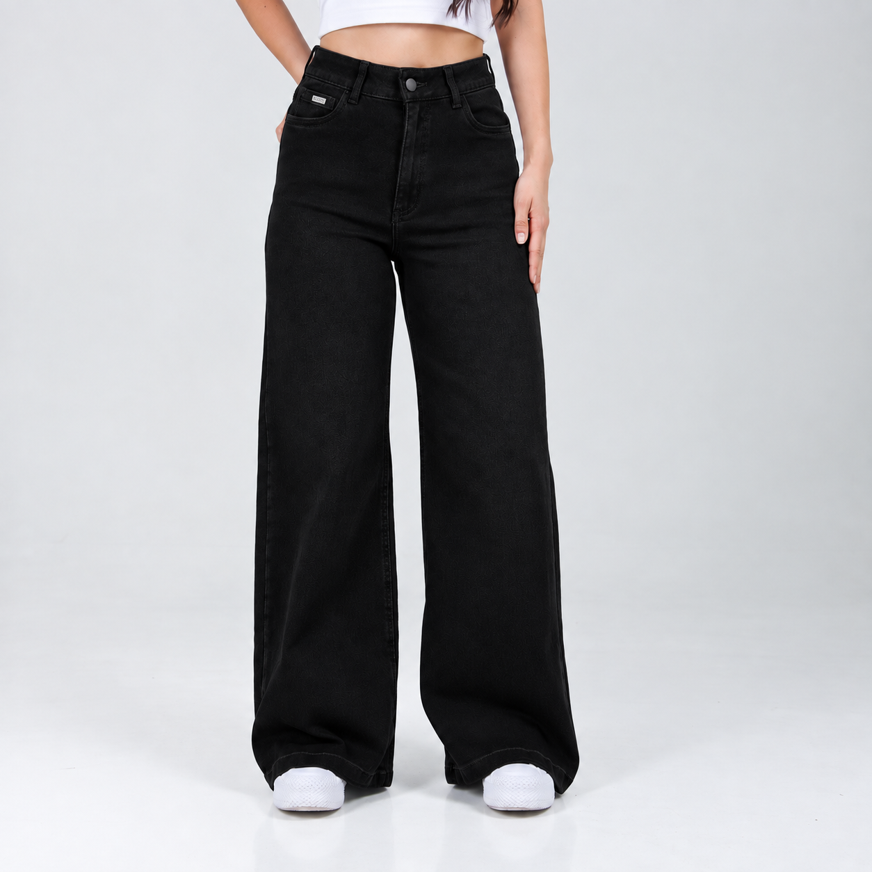 Jean Wide Leg Negro Ax-3206 Licrado