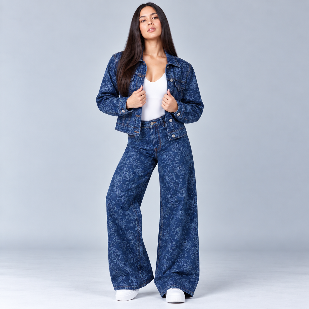 Set Axspen Floral Denim