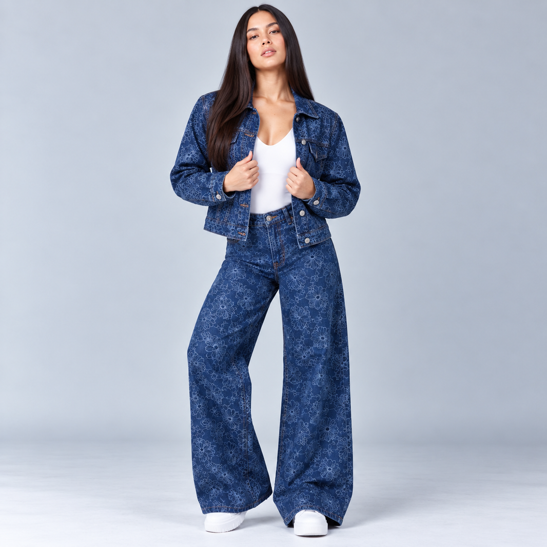 Set Axspen Floral Denim