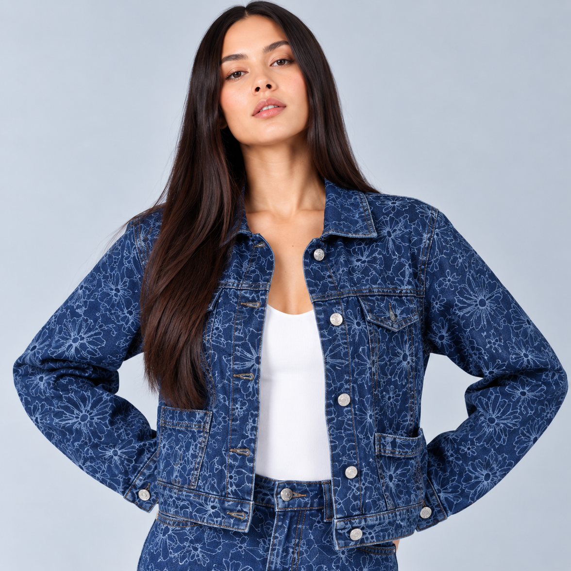 Set Axspen Floral Denim