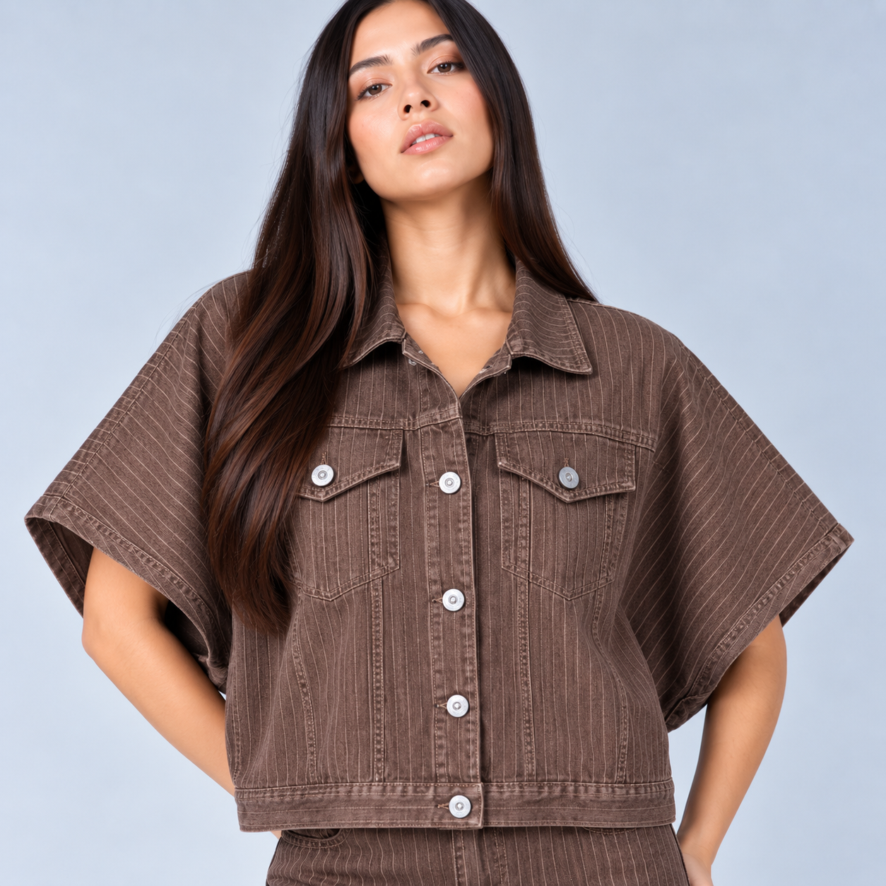 Poncho denim Cafe B2012