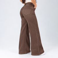 Jean Wide Leg Café Ax-3186 licrado Premium