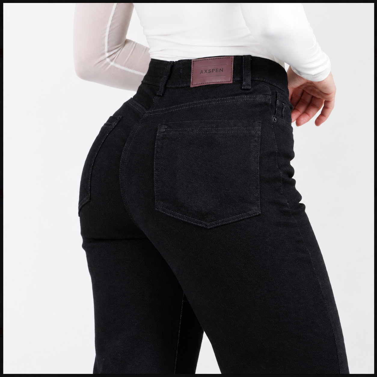 Jean Wide Leg Negro Ax-3174 Licrado