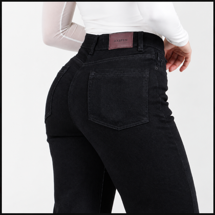 Jean Wide Leg Negro Ax-3174 Licrado