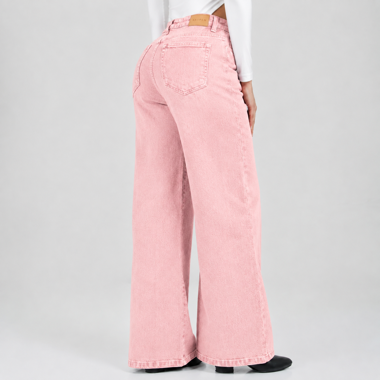 Jean Wide Leg Rosa Ax-3129 Rigido Premium