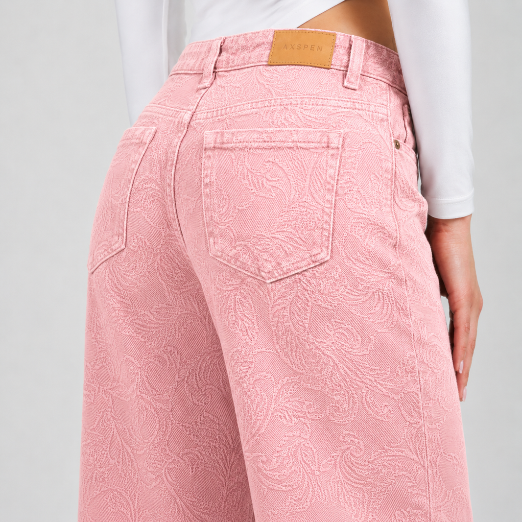 Jean Wide Leg Rosa Ax-3129 Rigido Premium