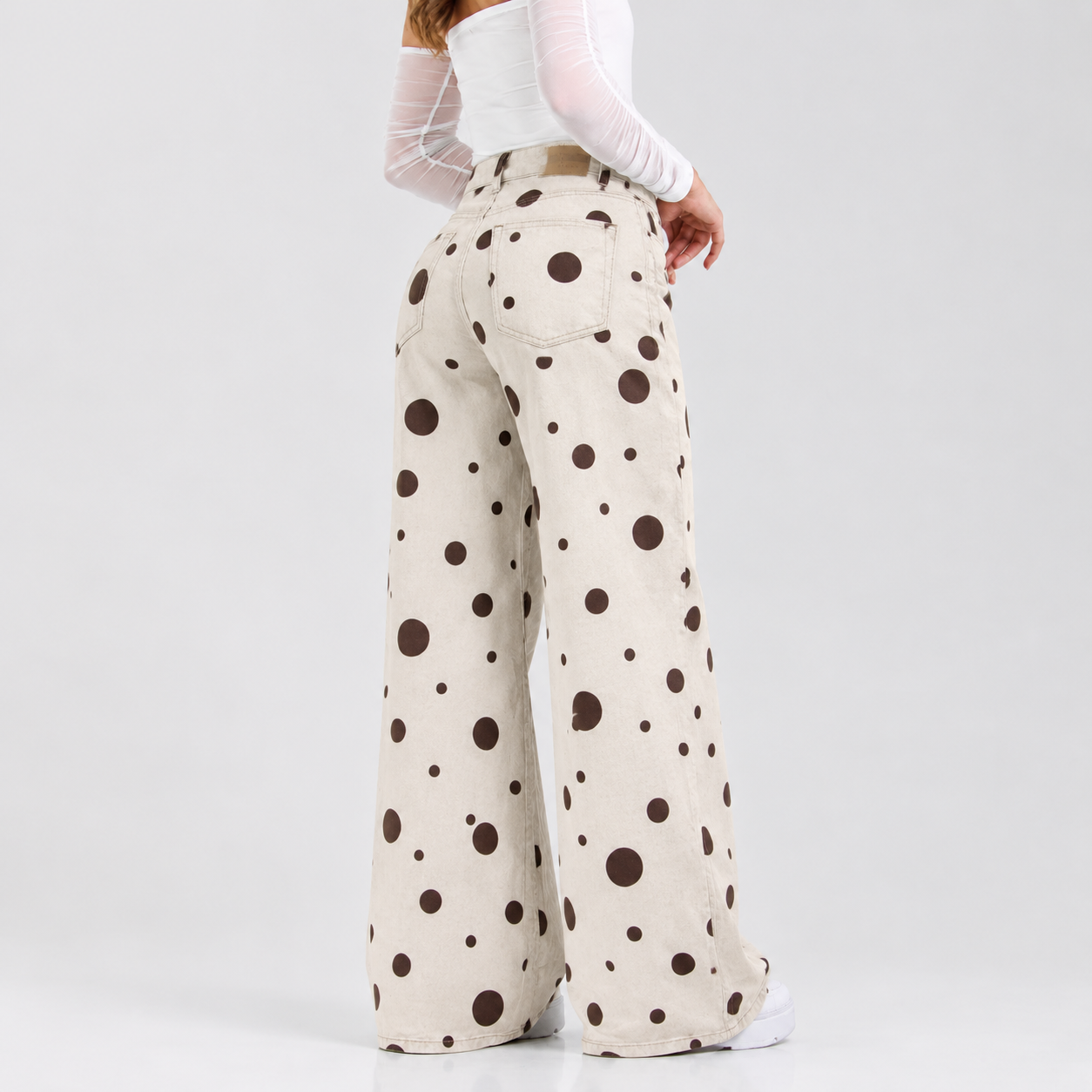 Jean Wide Leg Beige Ax-3176 Rigido Premium