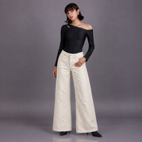 Jean Wide Leg Marfil ax-3105 Rigido