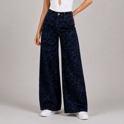 Pantalón Wide Leg Azul Ax-3228 Rigido Premium