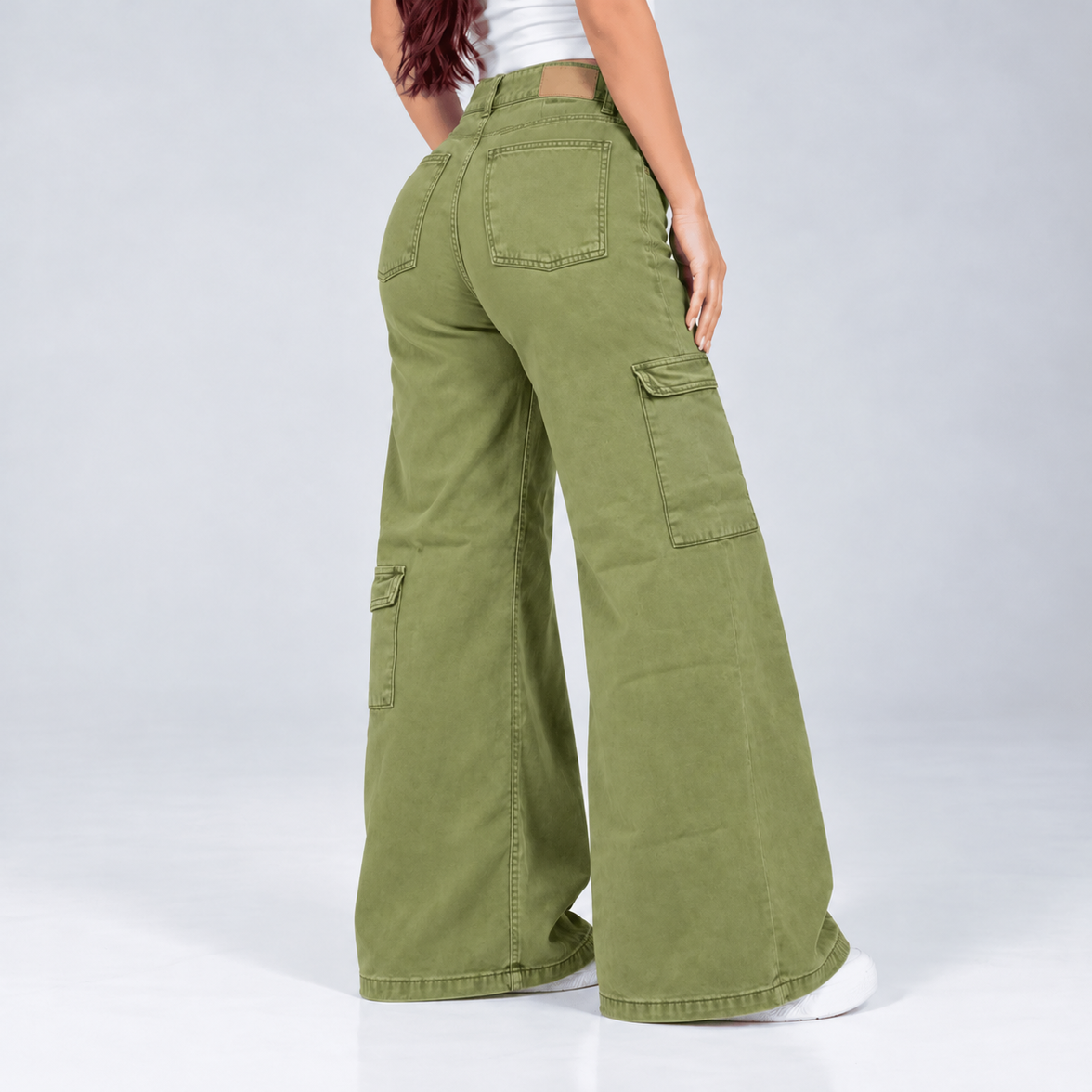 Wide leg Axspen AX-2237 verde