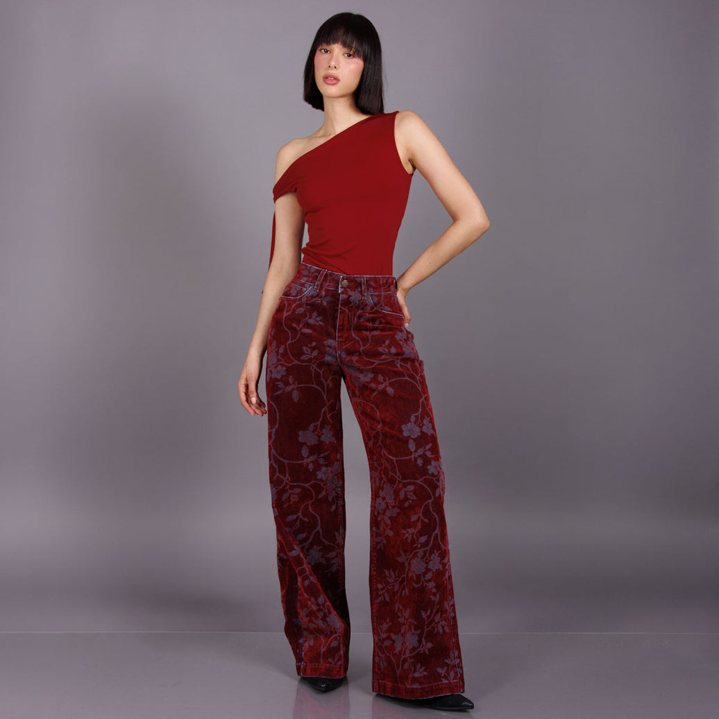 Pantalón Wide Leg Vinotinto Ax-3106