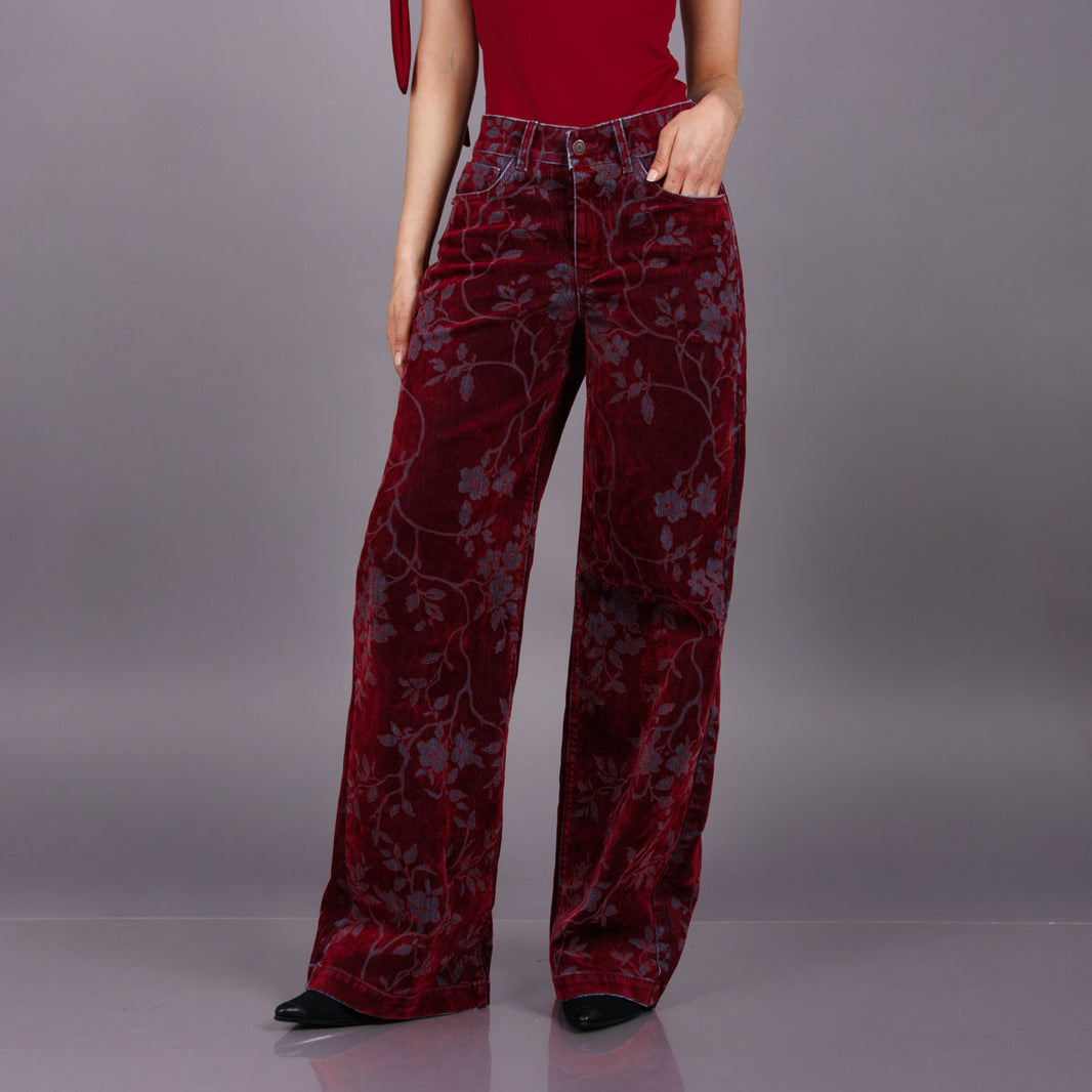 Pantalón Wide Leg Vinotinto Ax-3106