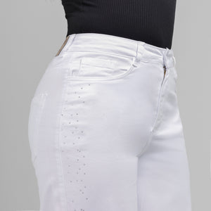 Pantalón Drill Axspen Wide Leg Ax-2857 Blanco