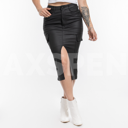 Falda Efecto Cuero Cartier