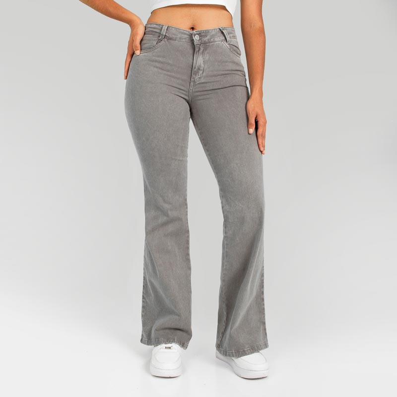 Pantalòn Drill Axspen Flare Ax-2651 gris