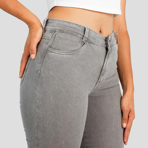 Pantalòn Drill Axspen Flare Ax-2651 gris