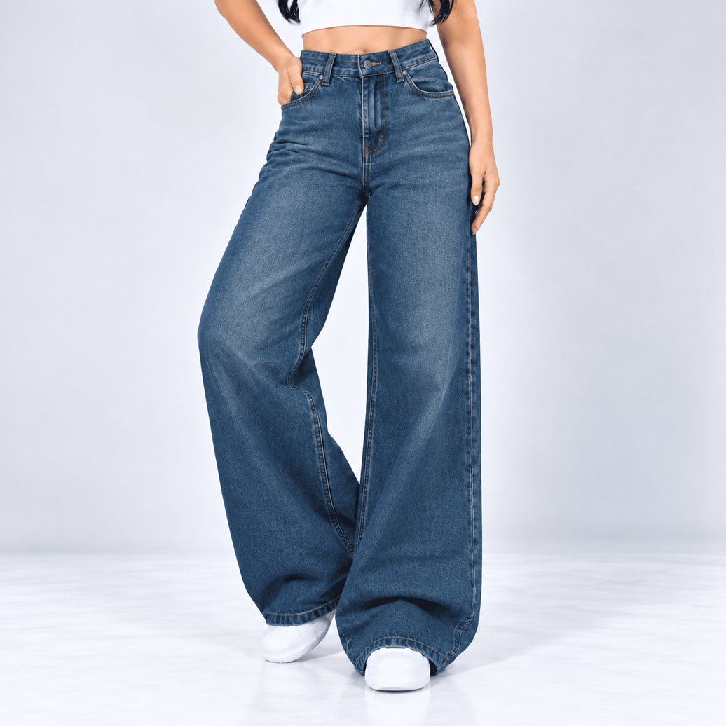 Jean Wide Leg Basico Ax-3038 Rigido