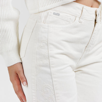 Jean Axspen Wide Leg Ax-2923 Marfil