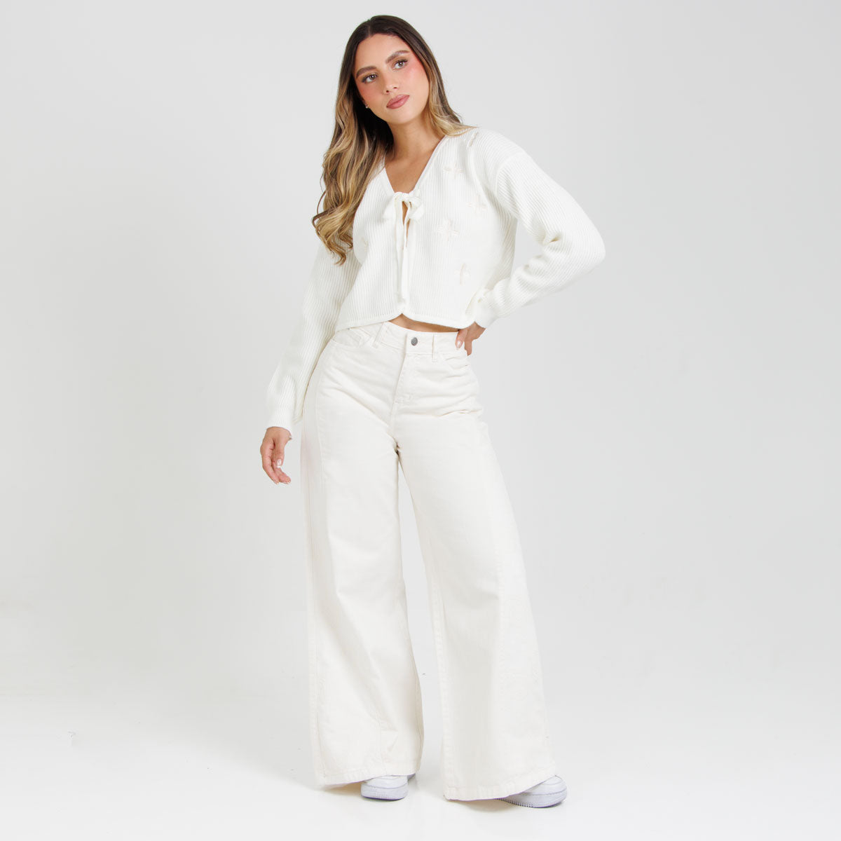 Jean Axspen Wide Leg Ax-2923 Marfil