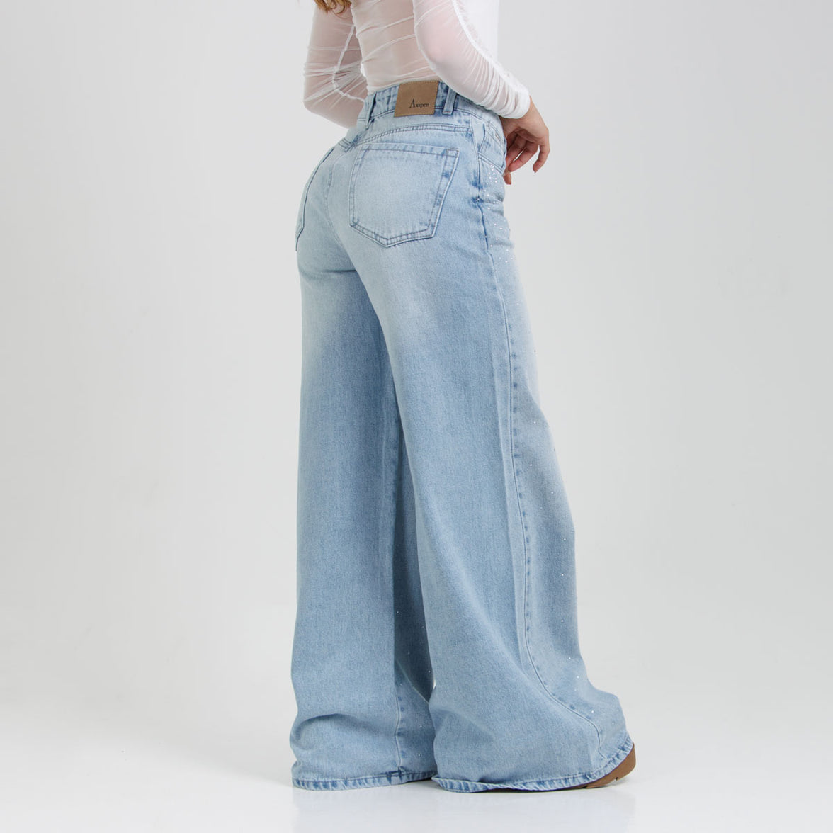 Jean Axspen Wide Leg Brillos Ax-2933
