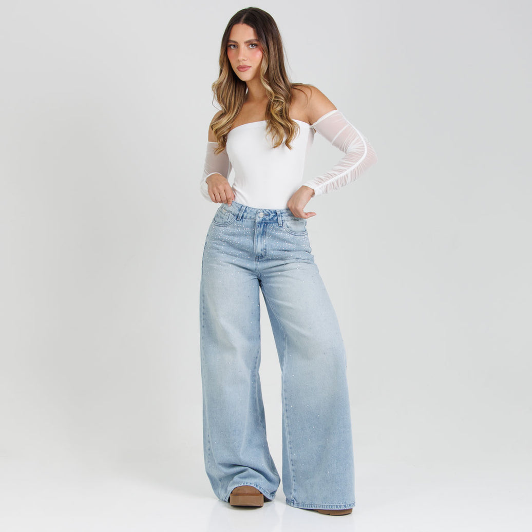 Jean Axspen Wide Leg Brillos Ax-2933