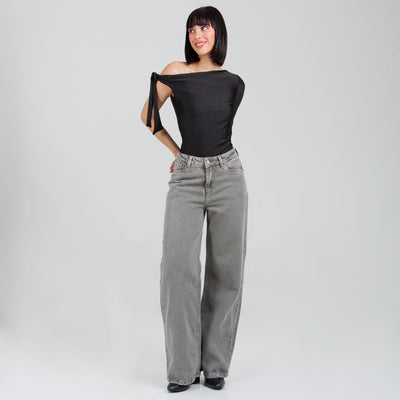 Jean Wide Leg Verde  Ax-3091 Rigido