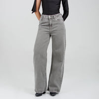 Jean Wide Leg Verde  Ax-3091 Rigido