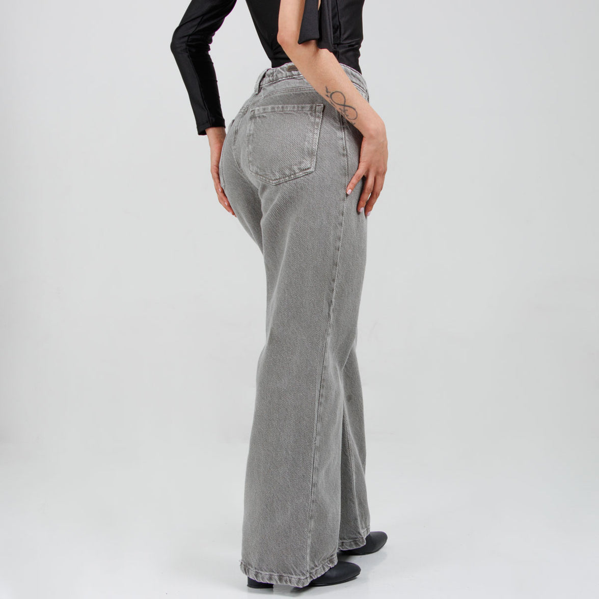 Jean Wide Leg Verde  Ax-3091 Rigido